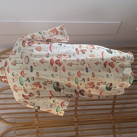 Mushroom shirt mens size large tan brown orange green - Picture 6 of 9